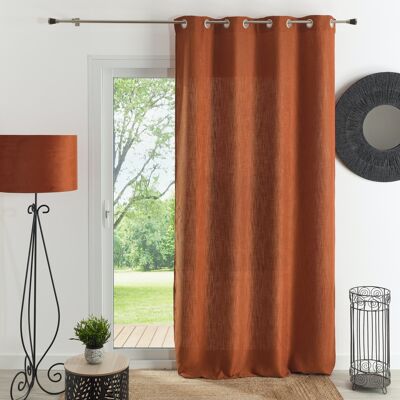 Plain curtain - Terracota - 140 X 260 cm