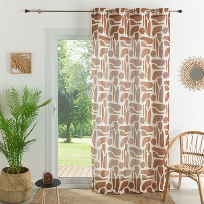 Printed Polylin Curtain - Sienna - 140 X 240 cm