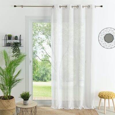 Plain Bouclette Voile - White - 140 X 240 cm