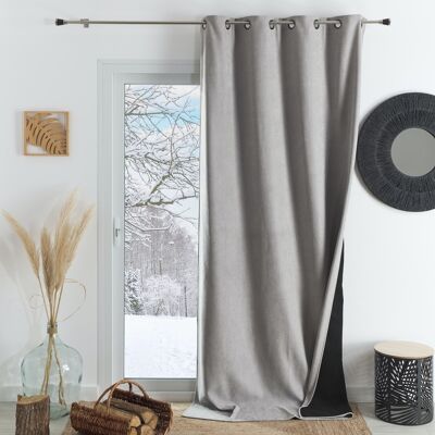 Thermal Insulated Blackout Curtain - Pearl Gray - 140 X 260 cm