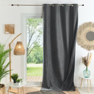Thermal Insulating and Blackout Curtain - Anthracite - 140 X 260 cm