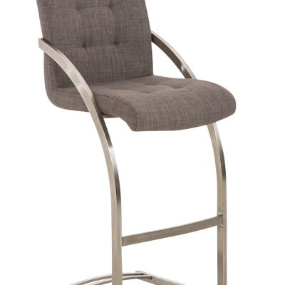 Bar stool Dakota E fabric Gray 57x47x113 Gray Material
