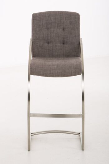 Tabouret de bar Dakota E tissu Gris 57x47x113 Gris Matière 2