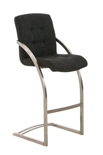 Tabouret de bar Dakota E tissu gris foncé 57x47x113 gris foncé 1