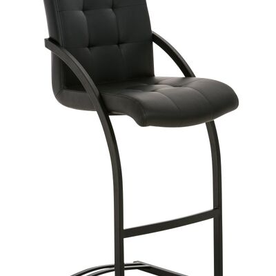 Dakota B bar stool black 57x47x113 black artificial leather Metal matte black