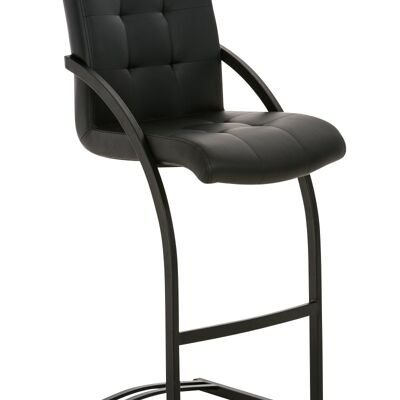 Sgabello da bar Dakota B nero 57x47x113 similpelle nera Metallo nero opaco