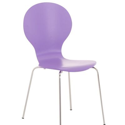 Visitors chair Diego purple 45x43x86 purple Wood Chromed metal
