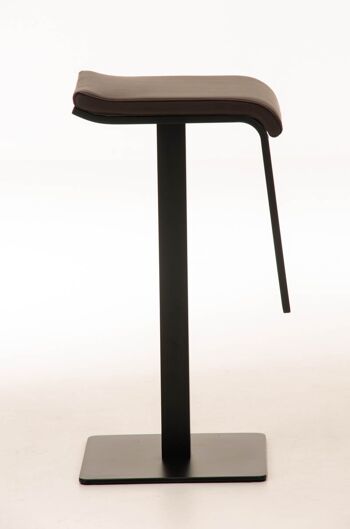 Tabouret de bar Lameng simili cuir B78 marron 42x39x78 marron simili cuir Métal noir mat 3