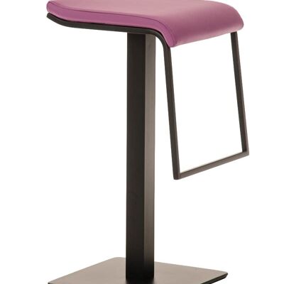 Taburete de bar Lameng polipiel B78 violeta 42x39x78 polipiel violeta Metal negro mate