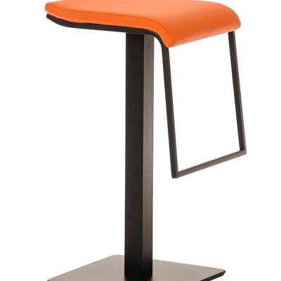 Barhocker Lameng Kunstleder B78 orange 42x39x78 orange Kunstleder Metall matt schwarz