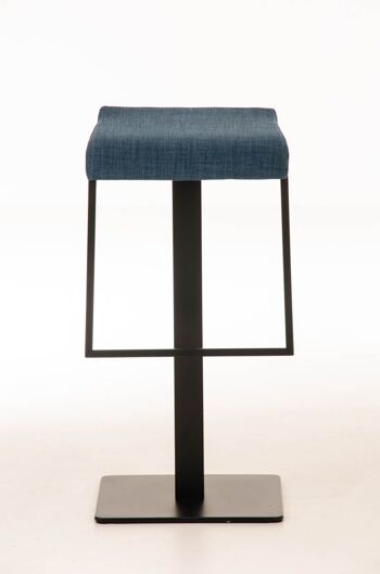 Tabouret de bar Lameng tissu B78 bleu 42x39x78 bleu Matière Métal noir mat 2