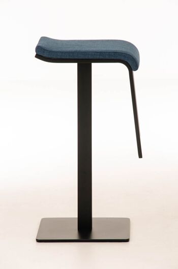 Tabouret de bar Lameng tissu B78 bleu 42x39x78 bleu Matière Métal noir mat 3