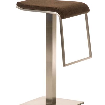 Tabouret de bar Lameng tissu E85 marron 42x39x85 marron Matière acier inoxydable