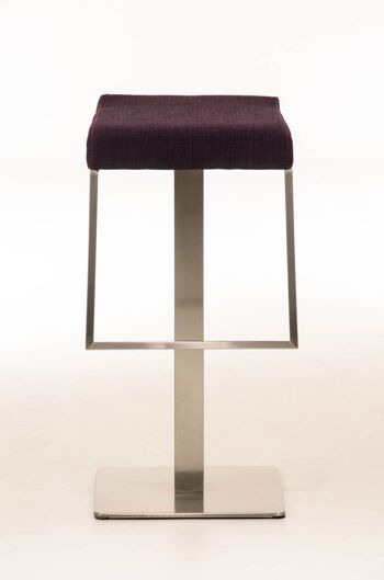 Tabouret de bar Lameng tissu E85 violet 42x39x85 violet Matière acier inoxydable 2