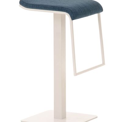 Taburete de bar Tejido Lameng W78 azul 42x39x78 azul Material Metal blanco mate