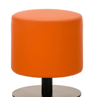 Stool Manau imitation leather B47 orange 38x38x47 orange imitation leather metal