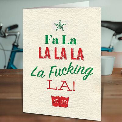 Fa La La La La Funny Christmas Card