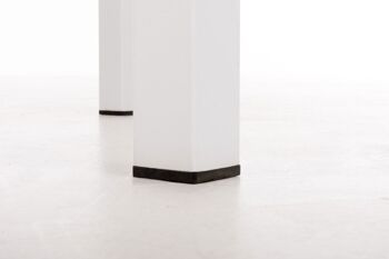 Tabouret de bar Taylor W80 blanc 43x43x80 cuir artificiel blanc métal 4