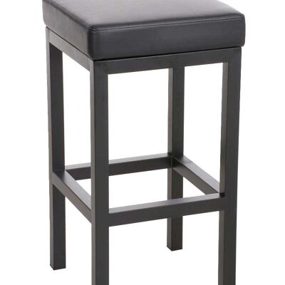 Taburete de bar Taylor B80 negro 43x43x80 polipiel negra Metal negro mate