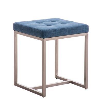 Kruk Barci STOF blauw 40x40x48 blauw Materiaal roestvrij staal