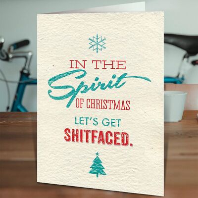 Shitfaced Funny Christmas Card