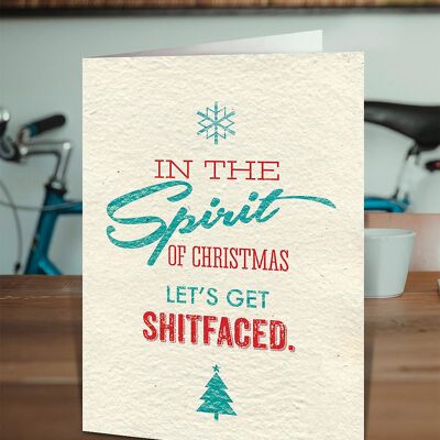 Shitfaced Funny Christmas Card