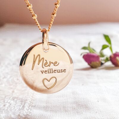 MOTHER'S DAY - Gold or silver plated MOTHER VEILLEUSE necklace