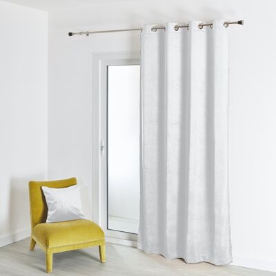 Plain Suede Curtain - White - 140 X 260 cm