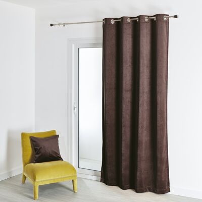 Plain Suede Curtain - Taupe - 140 X 260 cm