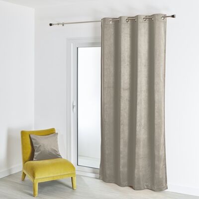 Plain Suedine Curtain - Pearl Gray - 140 X 260 cm