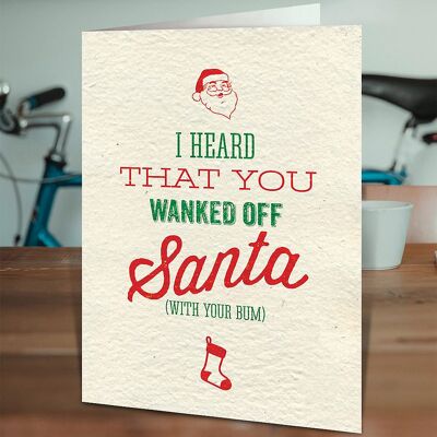 Santa Wank Funny Christmas Card