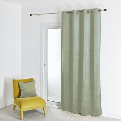 Plain Suede Curtain - Almond - 140 X 260 cm