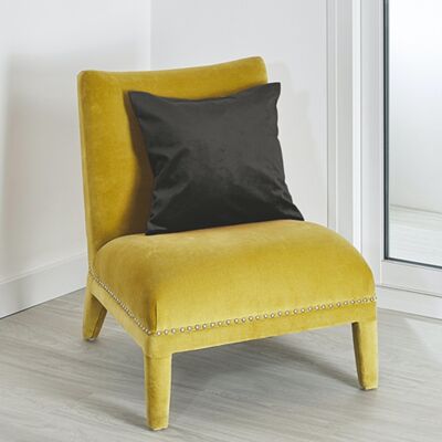 Plain suede cushion - Anthracite - 45 X 45 cm