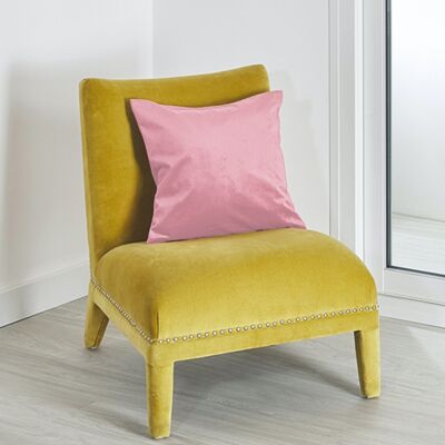 Coussin Suedine Unie - Rose - 45 X 45 cm