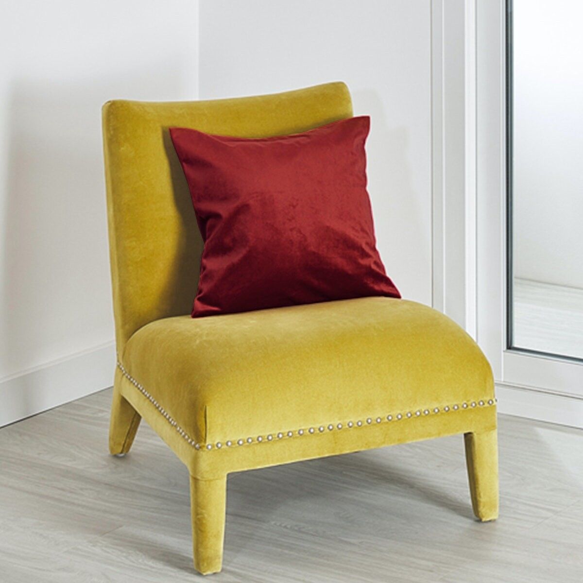 Cuscino camoscio tinta unita - Marsala - 45 X 45 cm