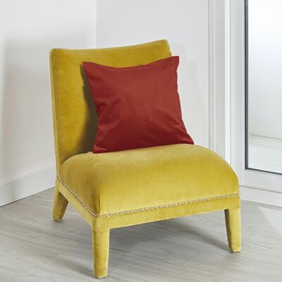 Plain Suede Cushion - Sienna - 45 X 45 cm