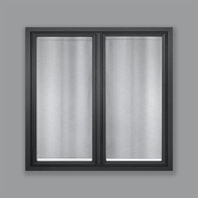 Coppia di finestre fantasia garza - bianco - 60 x 120 cm