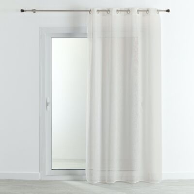 Light linen effect sheer - Ivory - 140 X 240 cm