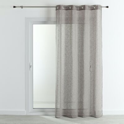 Light linen effect sheer - Taupe - 140 X 240 cm