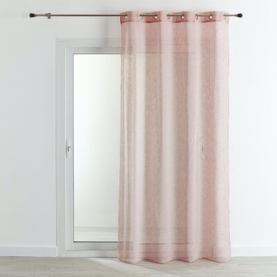 Light linen-effect sheer - Old Pink - 140 X 240 cm