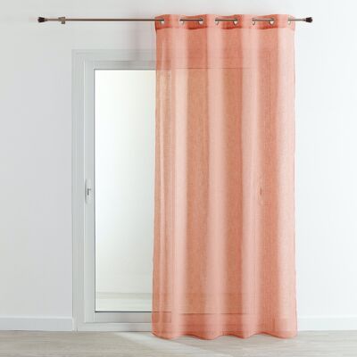 Light linen effect veil - Peach Pink - 140 X 240 cm