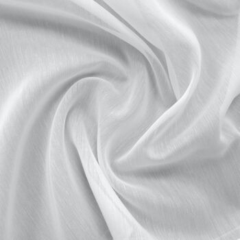 Voilage Polyester/Lin Bas Plombé Blanc - 240 X 240 cm