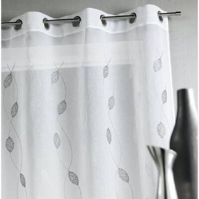 Voile Etamine Bordado - Gris - 140 X 260 cm