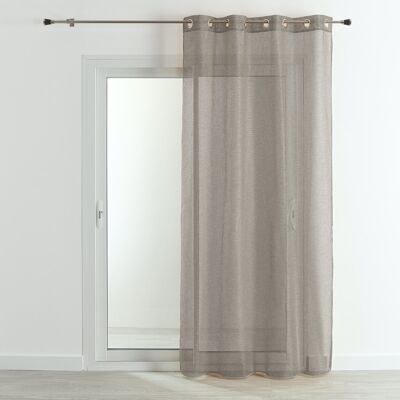 Voilage en Etamine Fantaisie - Taupe - 140 X 260 cm