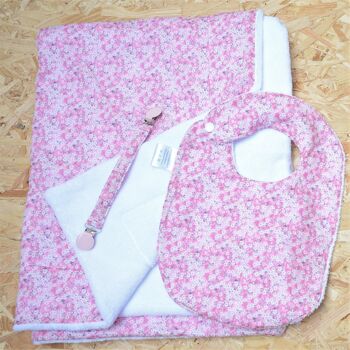 Attache doudou fille rose 6