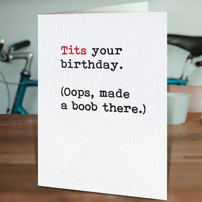 Tits Your Birthday Funny Birthday Card