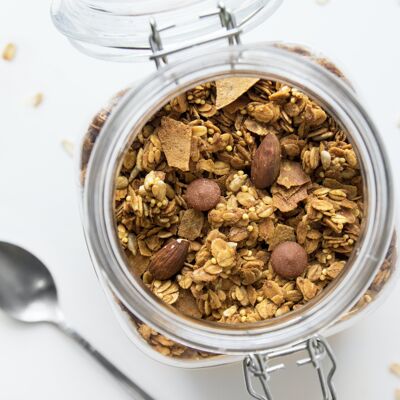 Breizh Granola VRAC - Organic cereals coated with chocolate chips, almonds & pancake chips