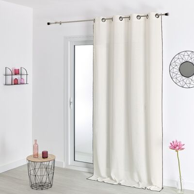 Linen Aspect Sheer - Ivory - 140 X 260 cm