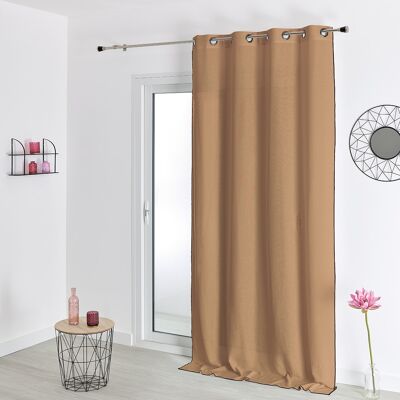 Voilage Aspect Lin - Camel - 140 X 260 cm