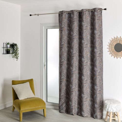 Rideau Jacquard - Taupe - 140 X 260 cm